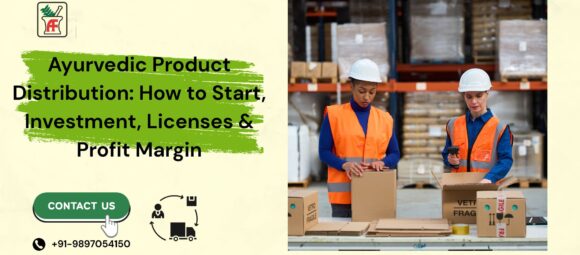 Ayurvedic product distribution warehouse workers packaging herbal products for supply chain business