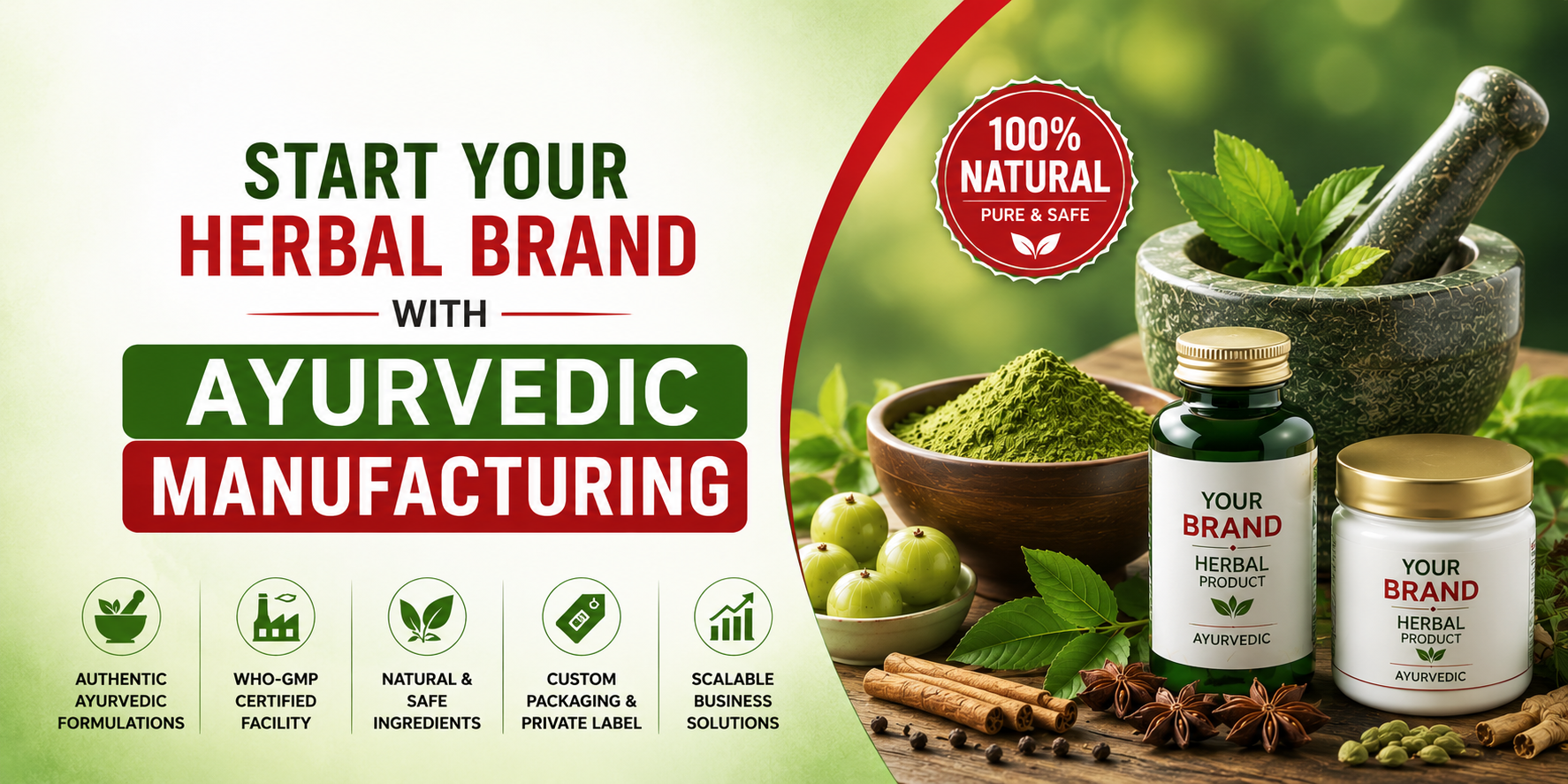 Ayurvedic Contract Manufacturing in India for Herbal Brands